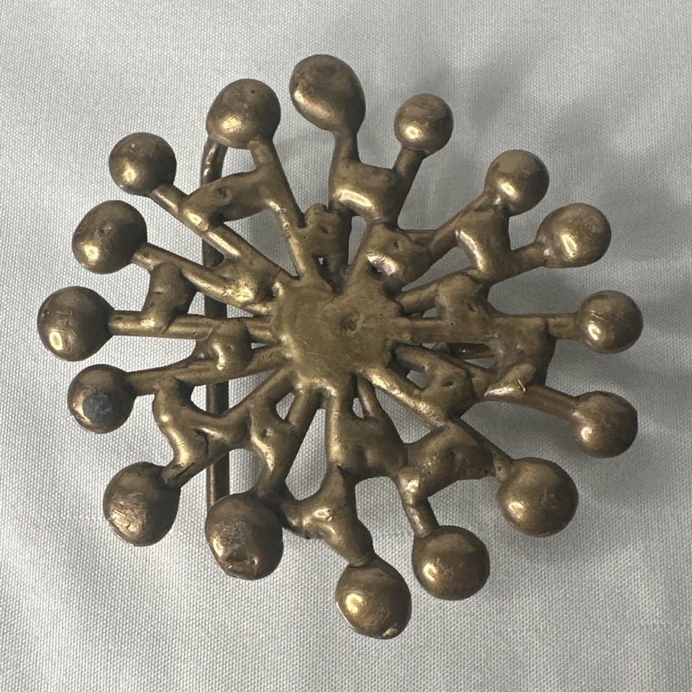 Vintage Jack Boyd Bronze Belt Buckle – Mid Century - Brutalist - Atomic Design